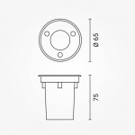 1W LED Bodenleuchte für Außenmontage 230V IP65 Kaltweiß