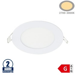 6W LED Mini Panel Rund Warmweiß