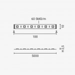 60SMD/m 14,4W/m 12V Led Streifen 5050 RGB mit Warmweißen Dioden 1m 60SMD/m 14,4W/m 12V Led Streifen 5050 RGB mit Warmweißen Dioden 1m