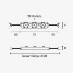 LED 12V SMD 3 2835 Modul 1,5W IP65 Warmweiß