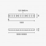 120SMD/m 10W 230V LED Streifen 5730 Wassergeschützt Kaltweiß IP44 1m 120SMD/m 10W 230V LED Streifen 5730 Wassergeschützt Kaltweiß IP44 1m