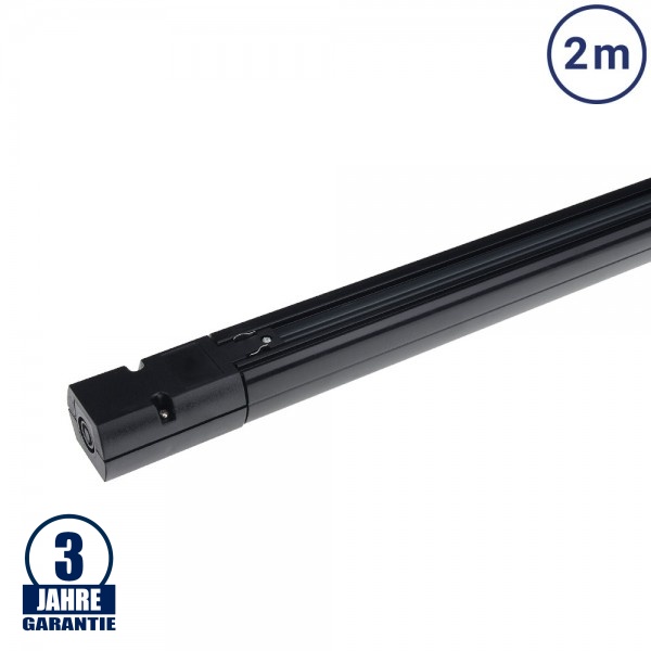 3 Ph. Stromschiene für LED Schienenstrahler Professional Schwarz 2m