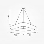 50W LED Pendelleuchte Quadratisch 3000K Weiß 50W LED Pendelleuchte Quadratisch 3000K Weiß