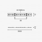 60SMD/m 16W/m 12V Professional Led Streifen RGBWW 1m 60SMD/m 16W/m 12V Professional Led Streifen RGBWW 1m