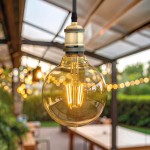 4W LED Vintage E27 G95 Birne Gold Glas Warmweiß 2500K 4W LED Vintage E27 G95 Birne Gold Glas Warmweiß 2500K
