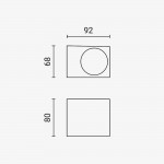 Wandleuchte mit GU10 Fassung 1-fach Quader Schwarz IP54