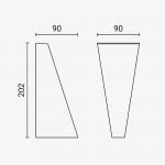 6W LED Wandleuchte Trapez Up and Down Grau IP54 Neutralweiß 6W LED Wandleuchte Trapez Up and Down Grau IP54 Neutralweiß