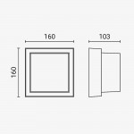 15W LED Wandleuchte Rhombus Schwarz IP65 Warmweiß 15W LED Wandleuchte Rhombus Schwarz IP65 Warmweiß