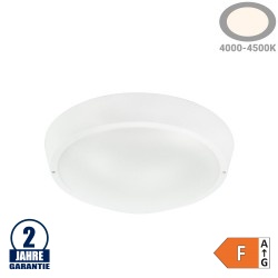 13W LED Aufbau Leuchte Kunststoff Rund Neutralweiß IP65