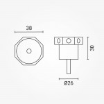 1,2W LED Unterwasser-Dekoeinbauleuchte 24V IP68 Blau 1,2W LED Unterwasser-Dekoeinbauleuchte 24V IP68 Blau