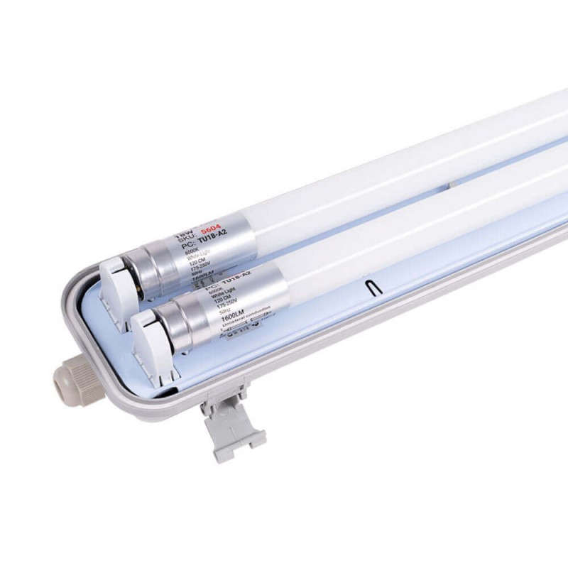 LED Feuchtraumleuchte IP65 Mit T8 LED 9W, 60 Cm, Neutralweiß 4500K – Für Bad, Keller, Werkstatt