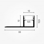 LED Fliesenprofil Abschluss eloxiert 2m SET OP LED Fliesenprofil Abschluss eloxiert 2m SET OP