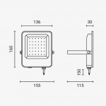 30W LED Fluter RGB inkl. Fernbedienung IP65