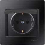 Klappdeckelsteckdose KARINA schwarz 250V/16A Klappdeckelsteckdose KARINA schwarz 250V/16A