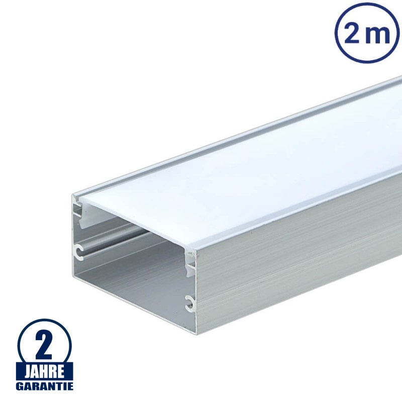 LED Profil 40x20mm Eloxiert Aufbau 2m SET