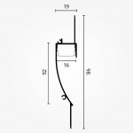 LED Wandeinbauprofil 98x19mm Eloxiert Trockenbau 2m SET LED Wandeinbauprofil 98x19mm Eloxiert Trockenbau 2m SET