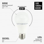 14W LED E27 A60 Birne Kunststoff Kaltweiß 14W LED E27 A60 Birne Kunststoff Kaltweiß