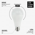 17W LED E27 A65 Birne Kunststoff Neutralweiß 17W LED E27 A65 Birne Kunststoff Neutralweiß
