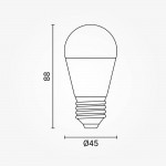 8W LED E27 G45 Birne Kunststoff Kaltweiß