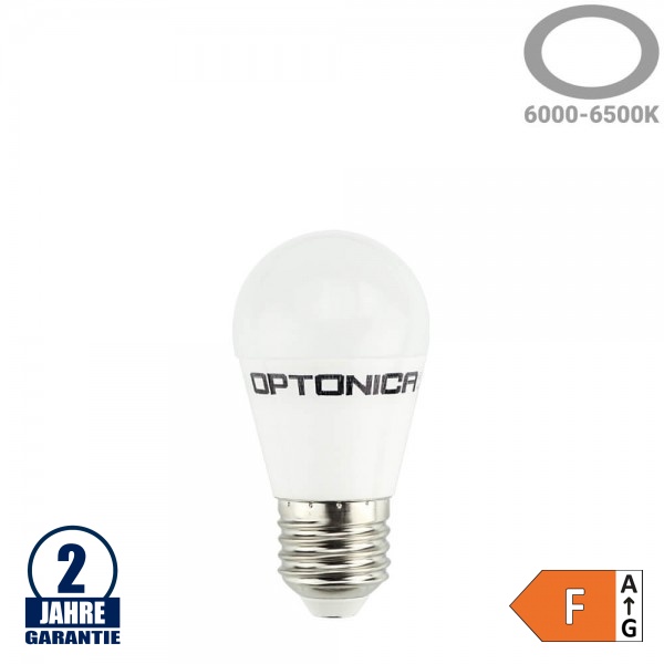8W LED E27 G45 Birne Kunststoff Kaltweiß