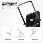 10W LED SMD Fluter schwarzes Gehäuse mit Bewegungsmelder Neutralweiß 10W LED SMD Fluter schwarzes Gehäuse mit Bewegungsmelder Neutralweiß