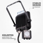 10W LED SMD Fluter schwarzes Gehäuse mit Bewegungsmelder Neutralweiß 10W LED SMD Fluter schwarzes Gehäuse mit Bewegungsmelder Neutralweiß