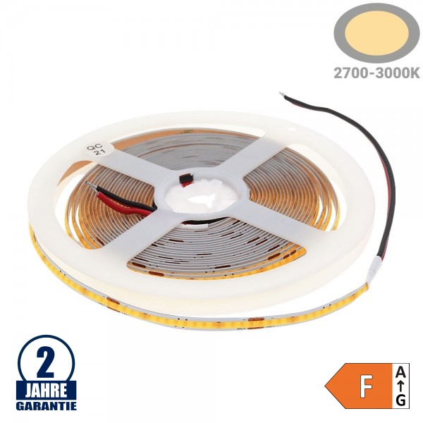 320SMD/m 10W/m 24V Mini COB LED Streifen Warmweiß 1m