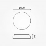18W LED Aufbau Leuchte Rund CCT IP54