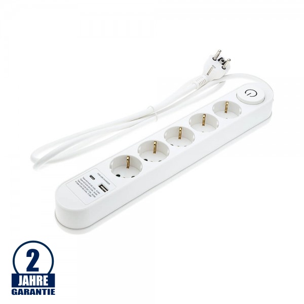 Steckdosenleiste PREMIUM 5-fach 1,5m Kabel 16A mit Schalter u. USB-Anschluss Steckdosenleiste PREMIUM 5-fach 1,5m Kabel 16A mit Schalter u. USB-Anschluss