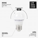 3,5W LED E27 G45 Birne Kunststoff Warmweiß 3,5W LED E27 G45 Birne Kunststoff Warmweiß