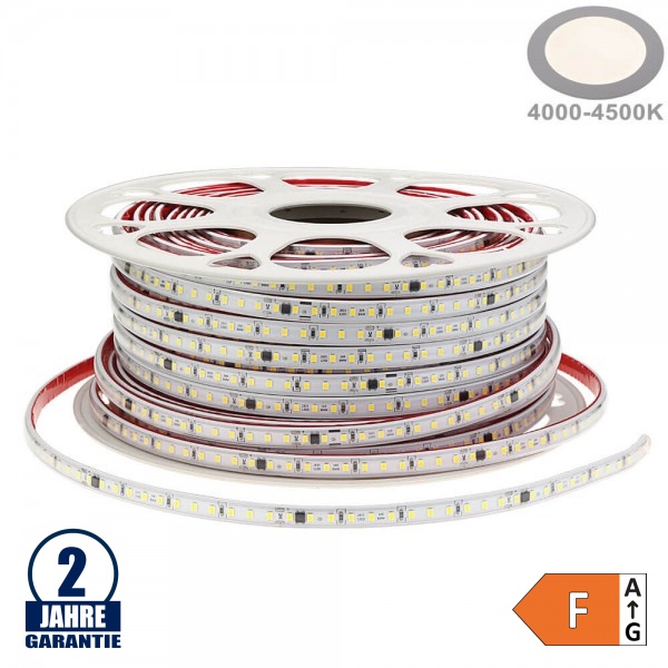 120SMD/m 9W 230V LED Streifen 2835 Wassergeschützt Neutralweiß 1m 120SMD/m 9W 230V LED Streifen 2835 Wassergeschützt Neutralweiß 1m