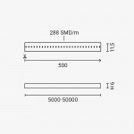 288SMD/m 10W 230V LED COB Streifen Wassergeschützt Warmweiß 1m 288SMD/m 10W 230V LED COB Streifen Wassergeschützt Warmweiß 1m