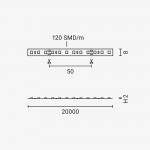 120SMD/m 9W/m 24V LED Streifen 2835 Neutralweiß 1m 120SMD/m 9W/m 24V LED Streifen 2835 Neutralweiß 1m