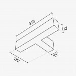 15W T-Verbinder für Linearleuchte Slim Professional Weiß Kaltweiß 5472