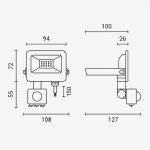 10W LED SMD Fluter Weiß Warmweiß mit Bewegungsmelder