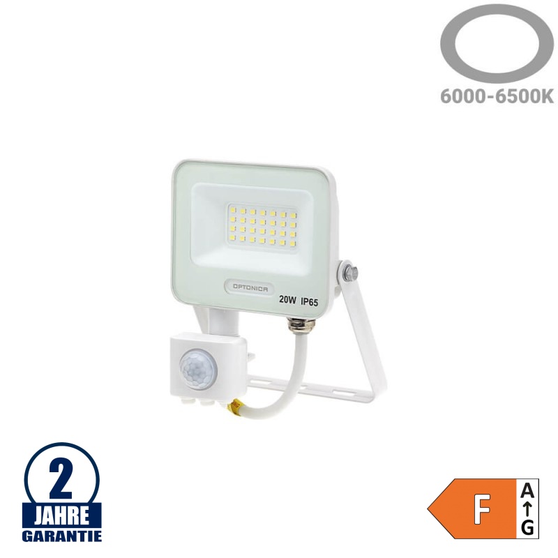 20W LED SMD Fluter Weiß Kaltweiß mit Bewegungsmelder
