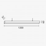 40W LED Linearleuchte mit Abhängung V2 Weiß Neutralweiß 40W LED Linearleuchte mit Abhängung V2 Weiß Neutralweiß