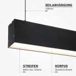 LED Linearleuchten-Profil Schwarz 2m SET OP LED Linearleuchten-Profil Schwarz 2m SET OP