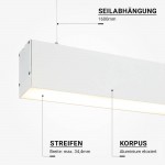 LED Linearleuchten-Profil Weiß 2m SET OP