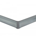 Eckverbinder für LED Sockelleistenprofil Grau Metallic SET Innen- u. Außeneck Eckverbinder für LED Sockelleistenprofil Grau Metallic SET Innen- u. Außeneck
