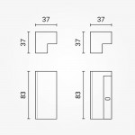 Eckverbinder für LED Sockelleistenprofil Grau Metallic SET Innen- u. Außeneck Eckverbinder für LED Sockelleistenprofil Grau Metallic SET Innen- u. Außeneck