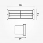 Wandleuchte mit E27 Fassung Grau V2 IP54 Wandleuchte mit E27 Fassung Grau V2 IP54