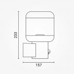 Wandleuchte mit E27 Fassung und Bewegungsmelder IP54 Wandleuchte mit E27 Fassung und Bewegungsmelder IP54