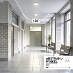 10/15/18W LED Ein- u. Aufbauleuchte mit Bewegungsmelder Weiß CCT