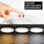 10/15/18W LED Ein- u. Aufbauleuchte mit Bewegungsmelder Weiß CCT