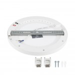 10/15/18W LED Ein- u. Aufbauleuchte mit Bewegungsmelder Weiß CCT