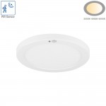 10/15/18W LED Ein- u. Aufbauleuchte mit Bewegungsmelder Weiß CCT