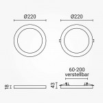 10/15/18W LED Ein- u. Aufbauleuchte Schwarz CCT