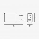 USB Ladegerät GaN 65W Weiß USB Ladegerät GaN 65W Weiß