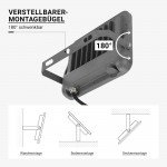 50W LED Fluter Professional mit 1m Anschlusskabel Kaltweiß